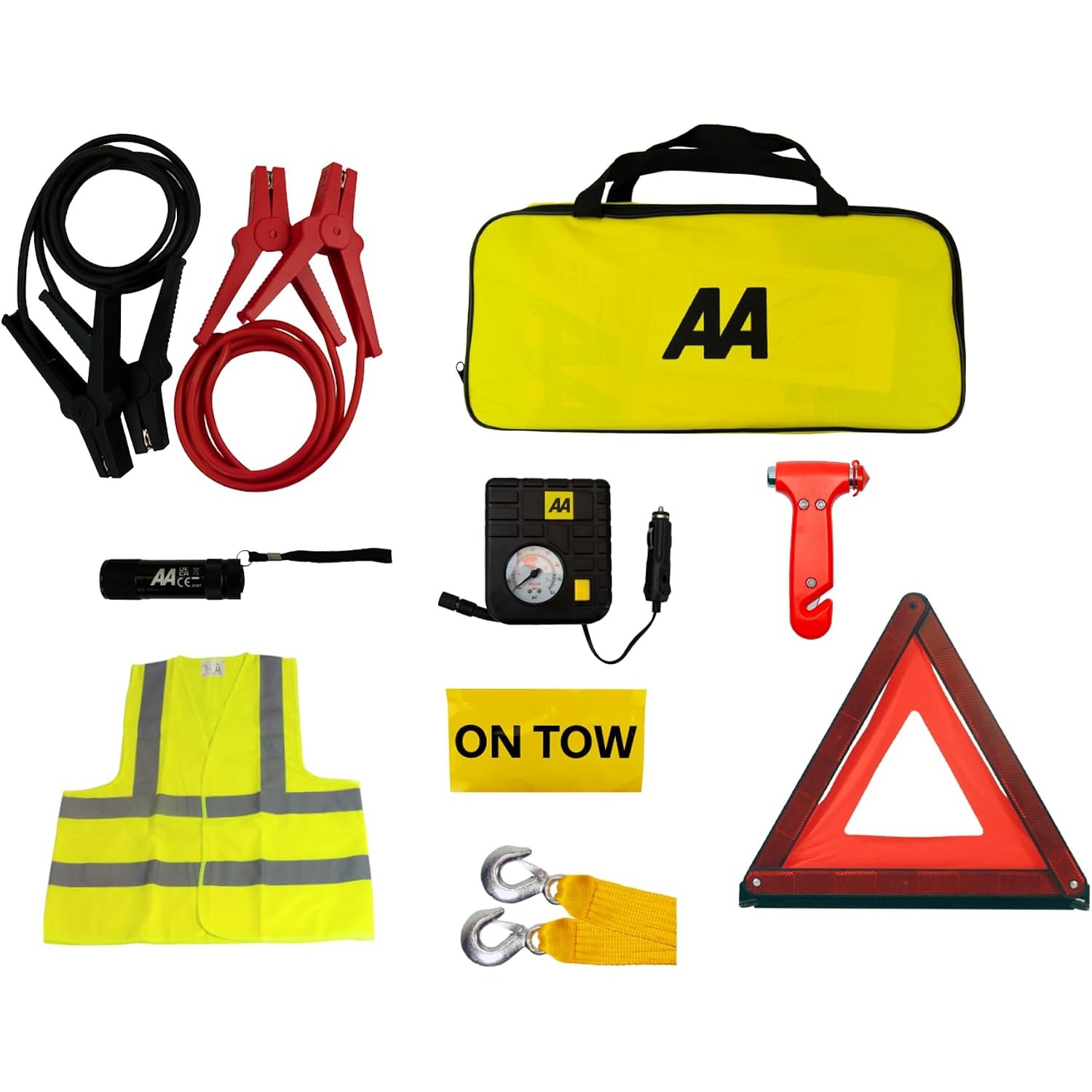 AA Breakdown & Safety Kit Plus with Tyre Inflator